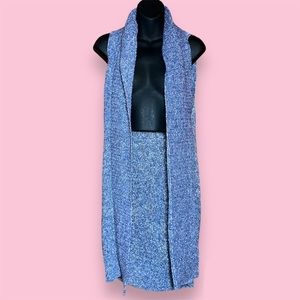 GAP long blue sleeveless knit cardigan sweater XS